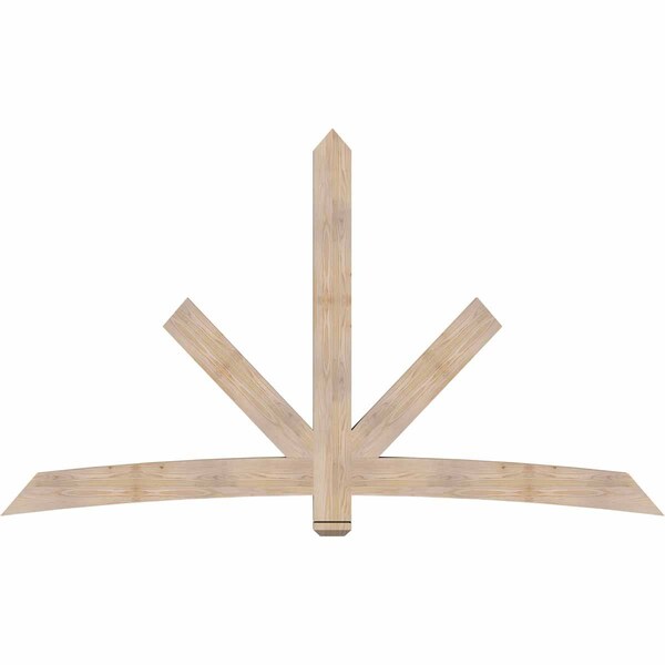 Ekena Millwork Alberta Smooth Timber Gable Bracket, Douglas Fir, 96"W x 56"H x 3 1/2"D x 5 1/2"F, 14/12 Pitch GBW096X56X0406ALB00SDF - main